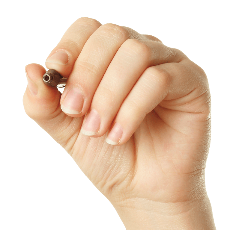 Pen in hand PNG image