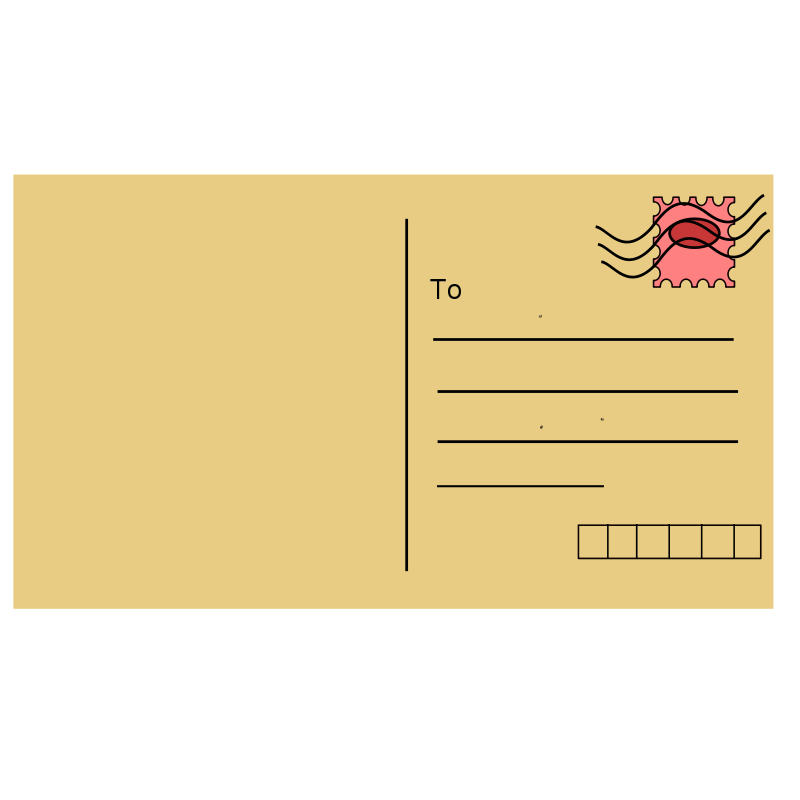 Postcard PNG transparent image download, size 800x800px