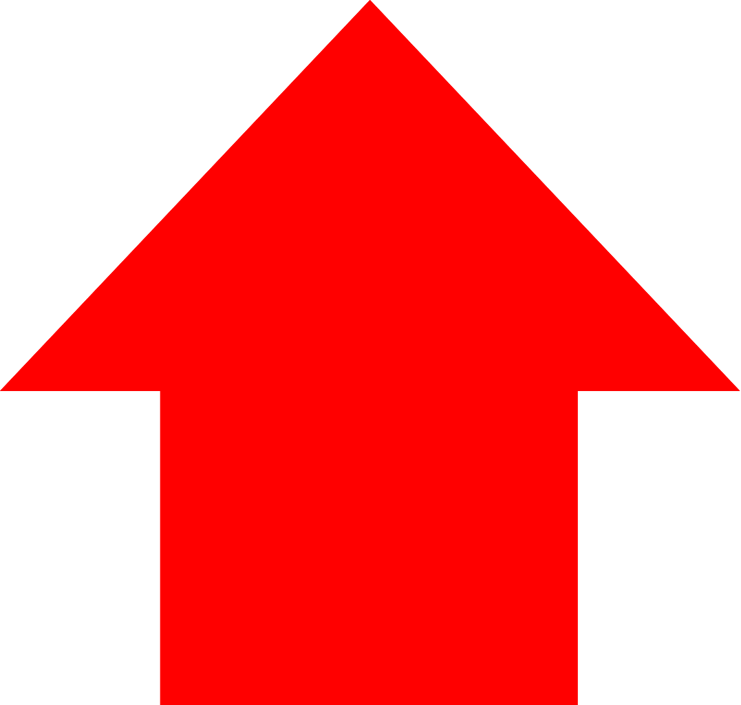 Red arrow PNG transparent image download, size 1077x1024px