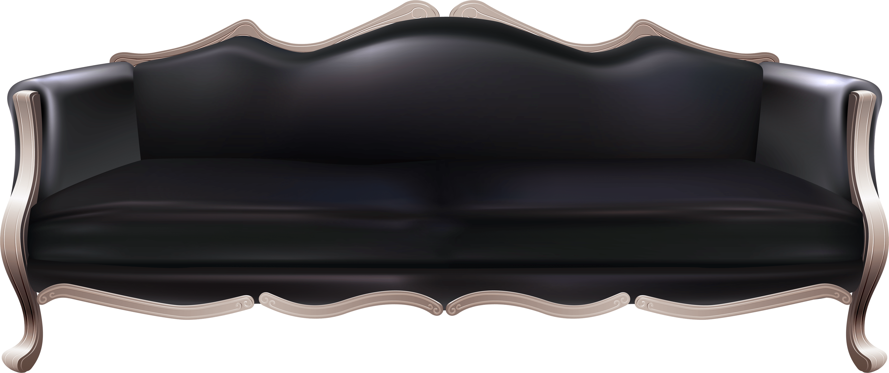 Black sofa PNG image