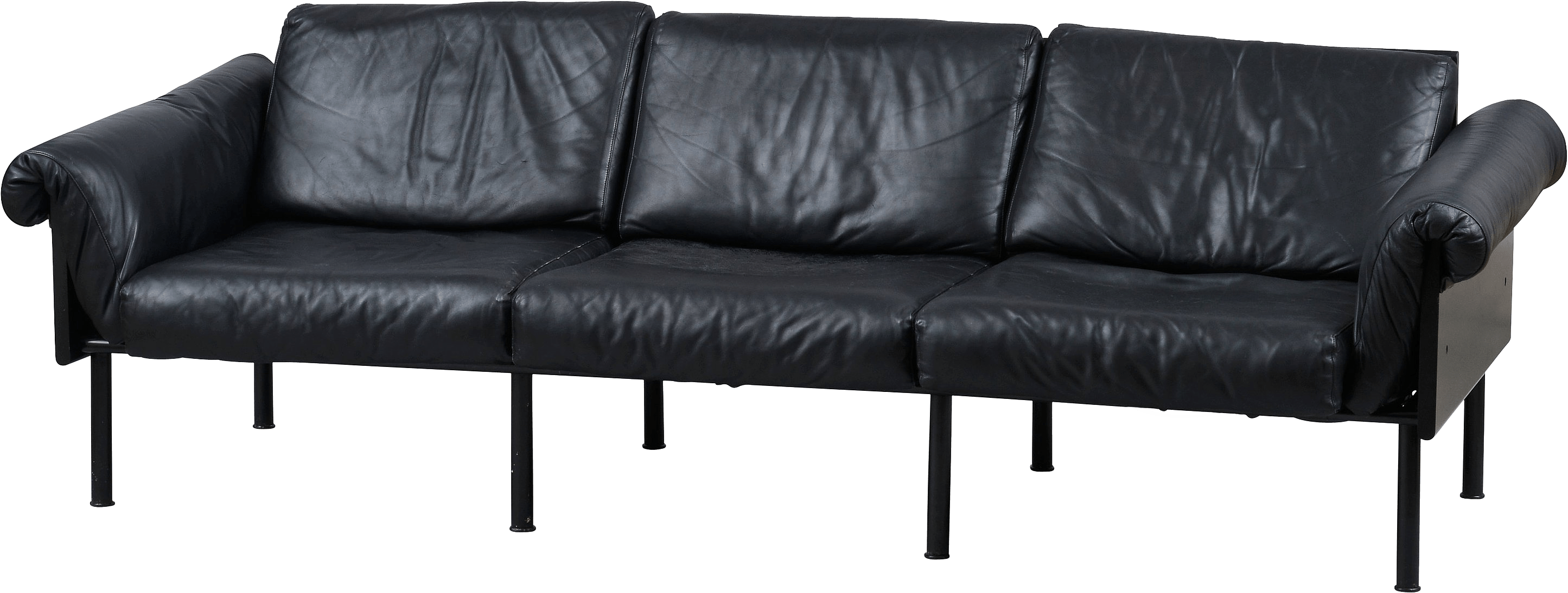 Black sofa PNG image