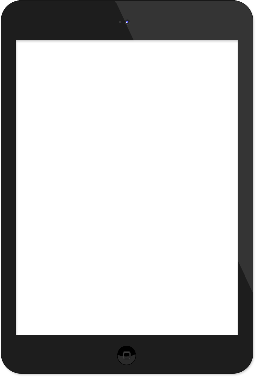 Transparent tablet PNG image