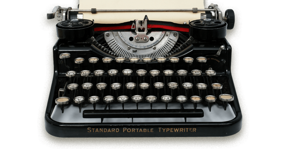 Typewriter PNG transparent image download, size 950x500px