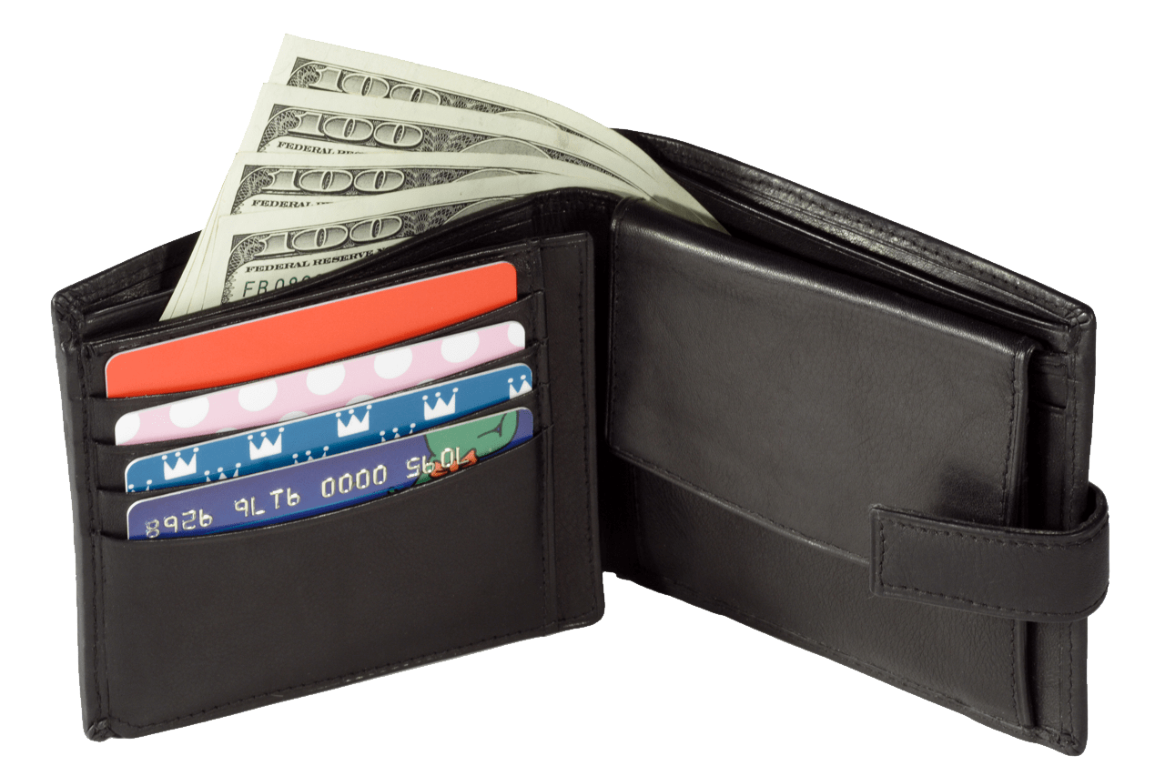 Wallet with money PNG image