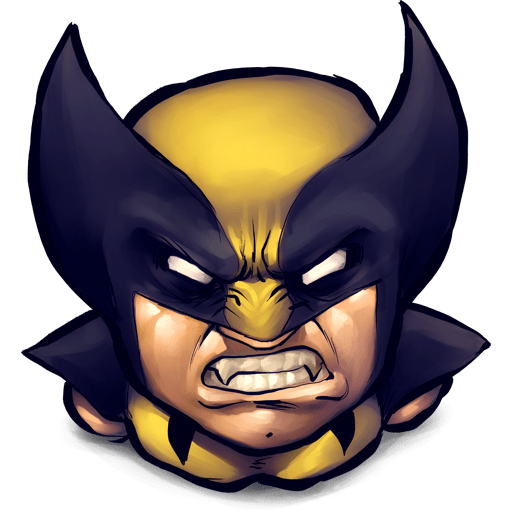 Wolverine mask PNG transparent image download, size 512x512px