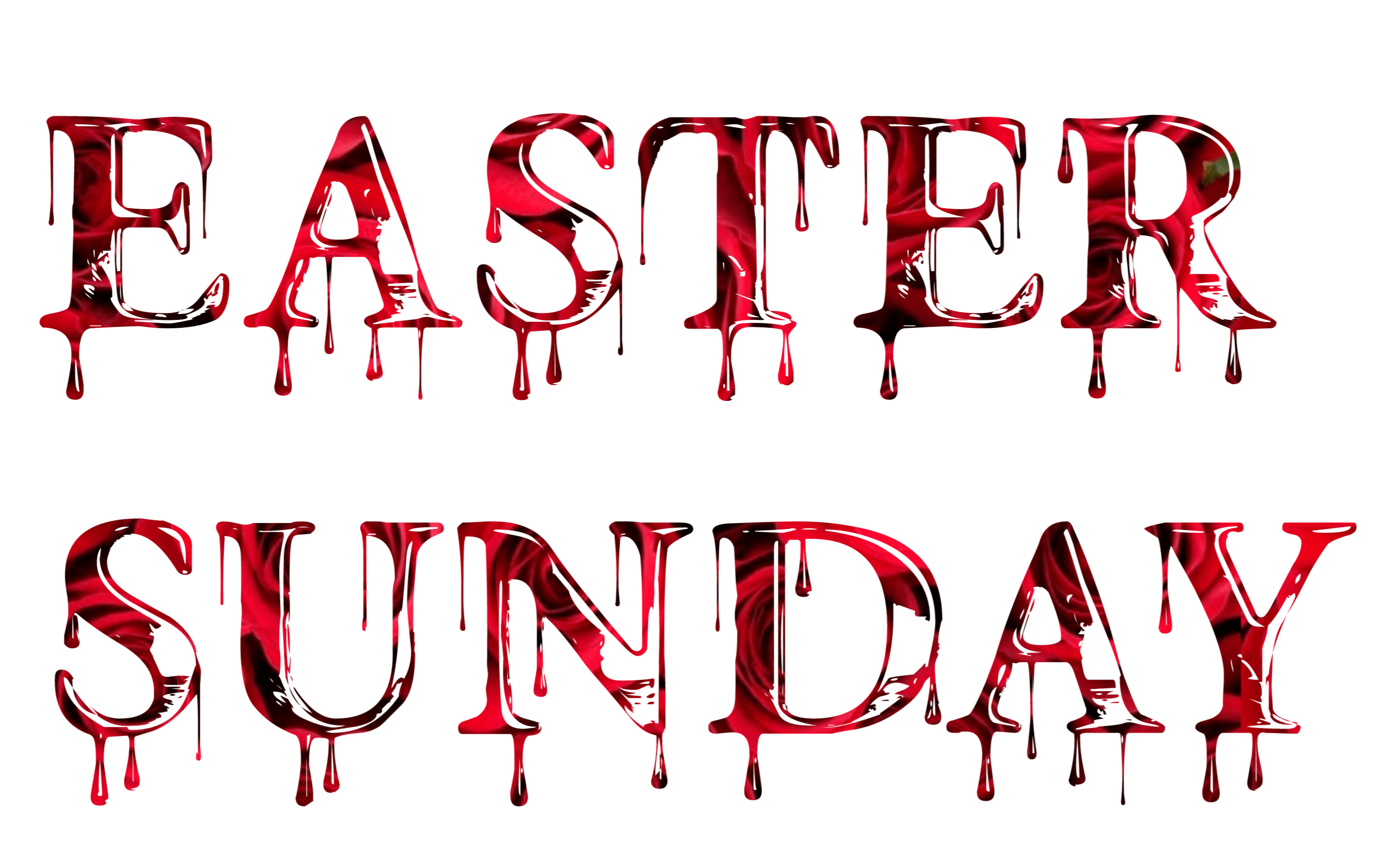 Red Easter Sunday special text PNG download Pngmark