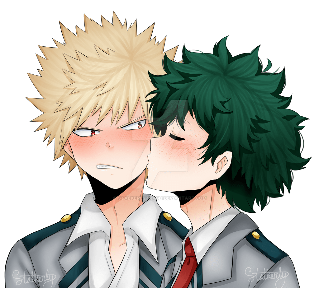 Bakudeku Cheek Kiss Fanart Stalkerly by StalkerlyTrash on — PNG Share
