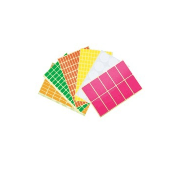 STICKER Label Sticker Square (1pkt per size per colour) Perniagaan
