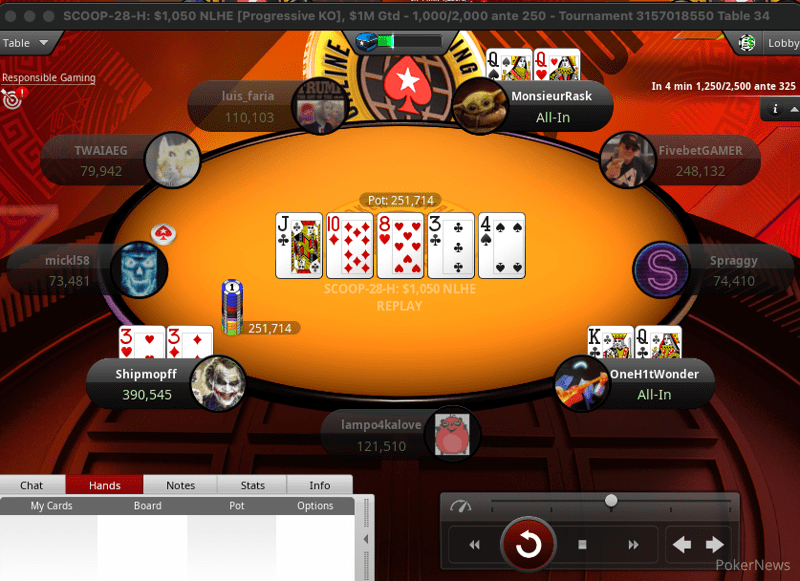 Double Knockout for "Shipmopff" PokerStars SCOOP 2021 PokerNews