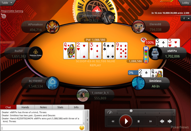 Malinowski Eliminated by "xMFPx" PokerStars SCOOP 2021 PokerNews