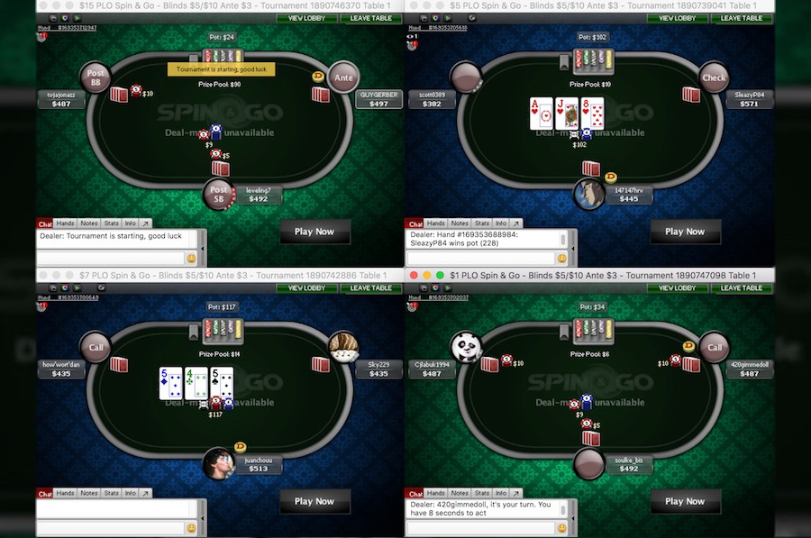 Looking for Action and Edges in PokerStars' PotLimit Omaha Spin & Gos