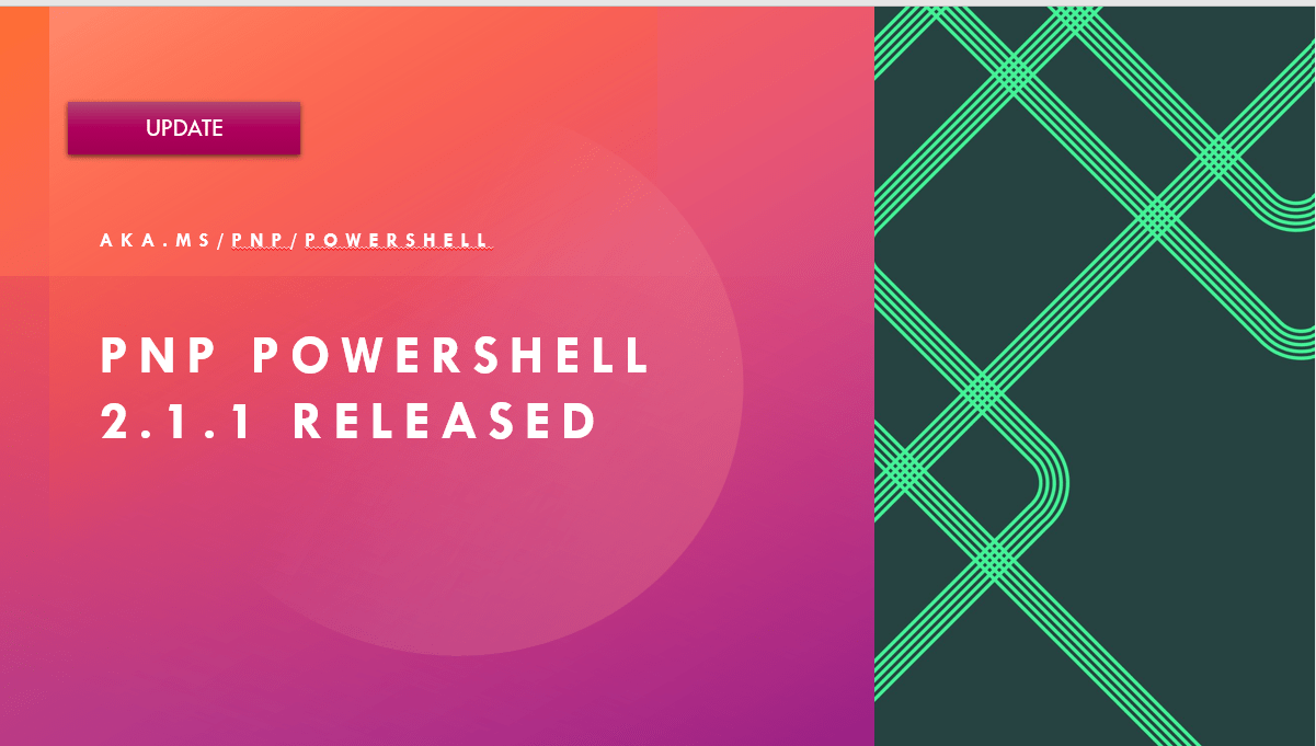 PnP PowerShell v2.1.1