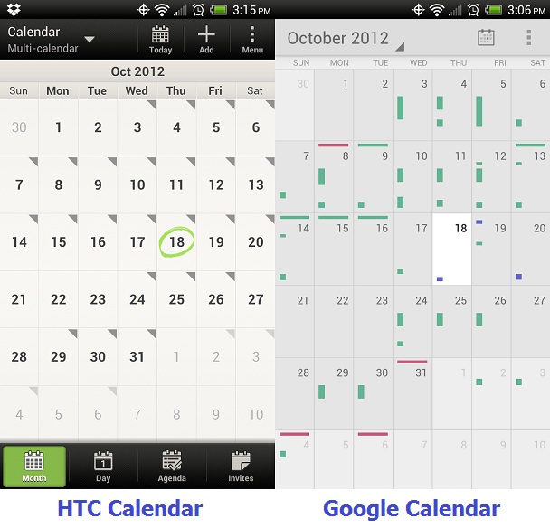 Quick app review Google Calendar for Android on the HTC EVO 4G LTE