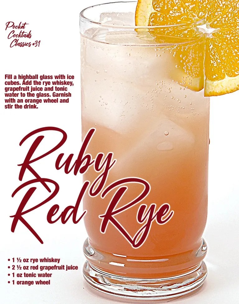 Ruby Red Rye Pocket Cocktails