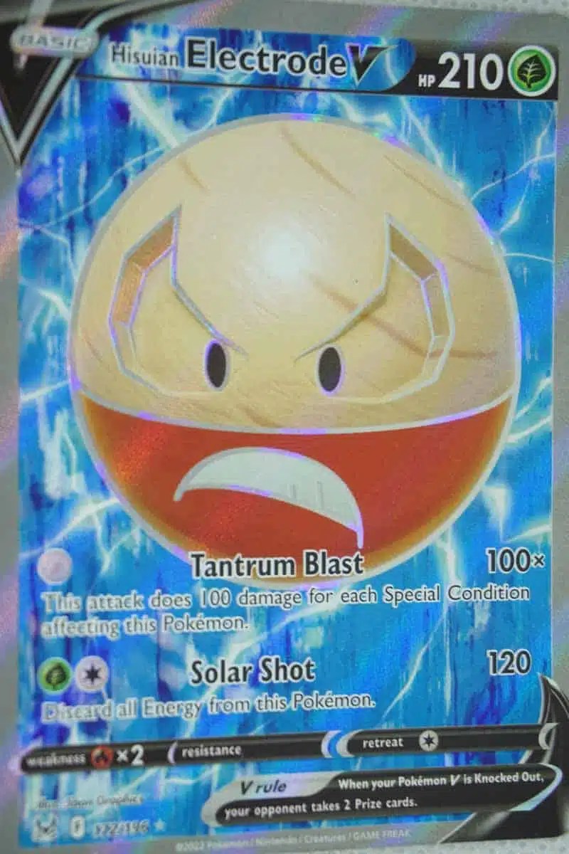 Hisuian Electrode V 172/196 Full Art Lost Origin enkeltkort fra Pokémon