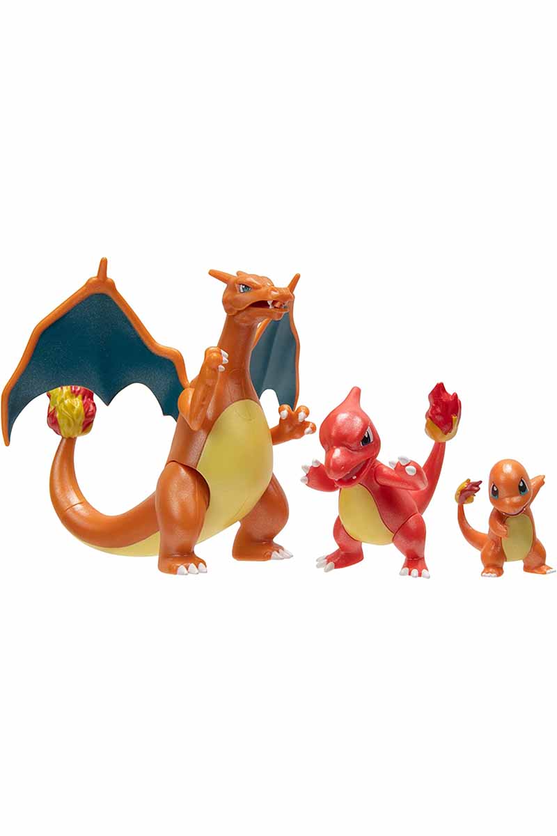 Udviklingssæt med Charmander Charmeleon og Charizard Pocket Monster