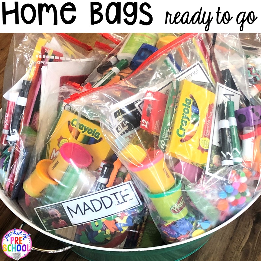 Take Home Learning Bags Pocket of Preschool