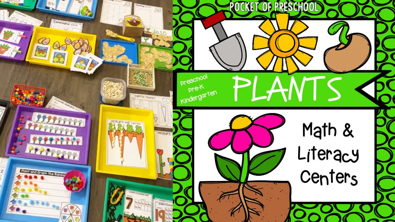 Plant Math & Literacy Unit Preview Pocket of Preschool