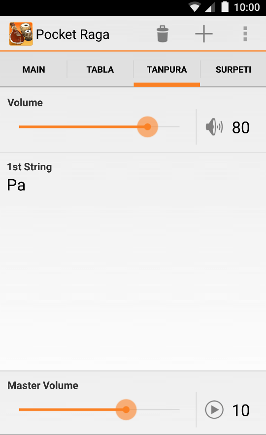 Electronic Tabla, Tanpura and Shruti Box for Android Pocket Raga