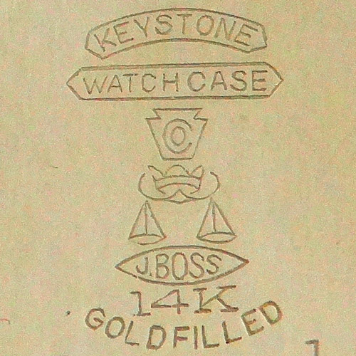 Boss Scale Crown 14K/25YR Pocket Watch Case by the Keystone Watch Case