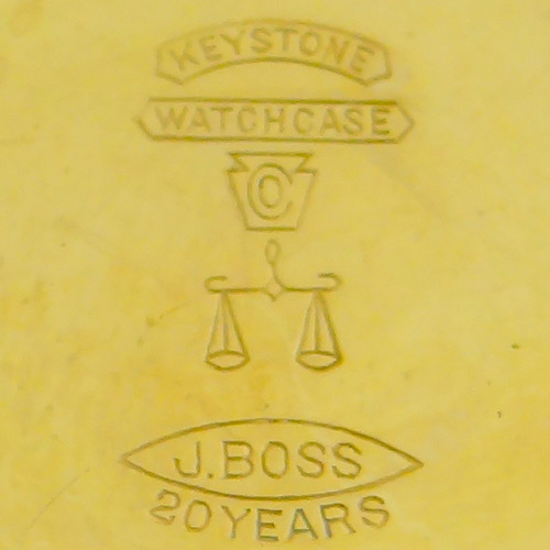 Boss Scale 10K/20YR Pocket Watch Case by the Keystone Watch Case Co