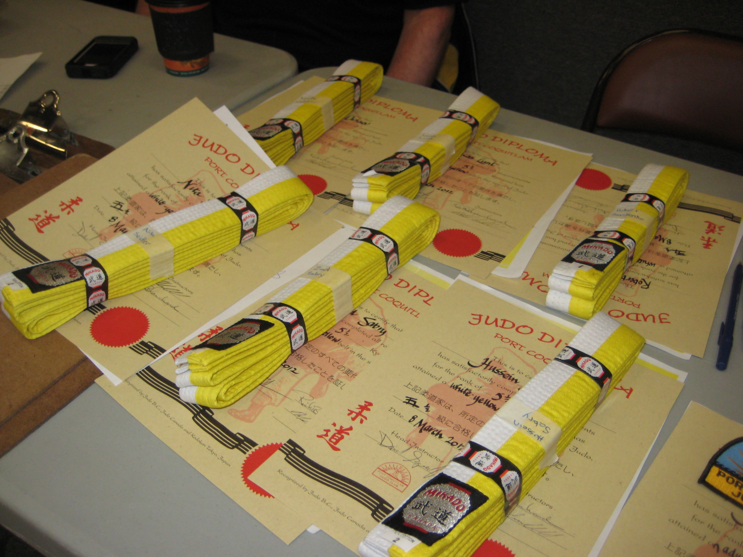 New Yellow White Belts Port Coquitlam Judo Club