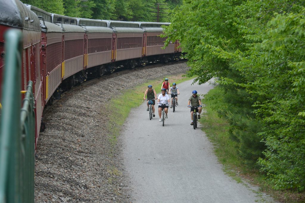 Bike Train through the Lehigh State Park in Jim Thorpe Pocono
