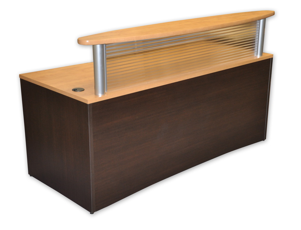 Plexiglass Reception Desk Espresso or Maple Podany's