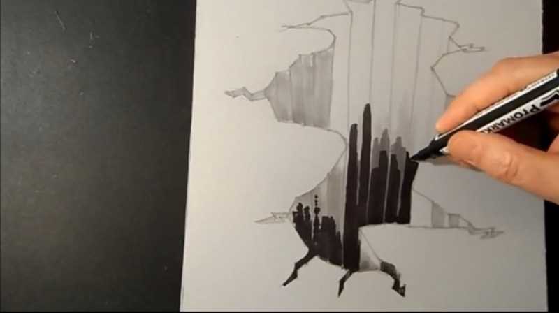 как можно нарисовать 3 д рисунок