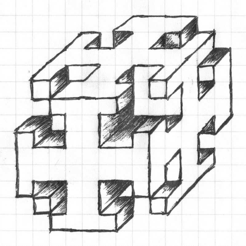 как можно нарисовать 3 д рисунок