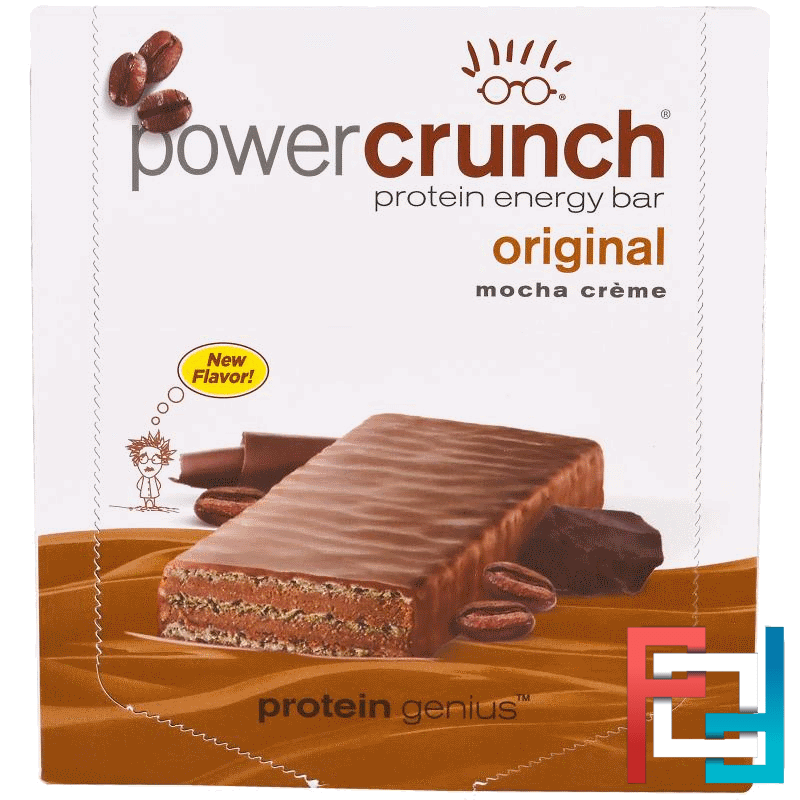 Power Crunch Protein Energy Bar, Original, Mocha Creme, PowerBar, 12