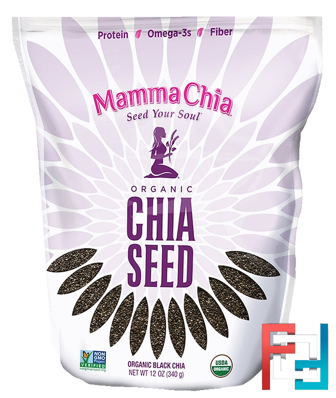 Organic Black Chia Seed, Mamma Chia, 12 oz (340 g)