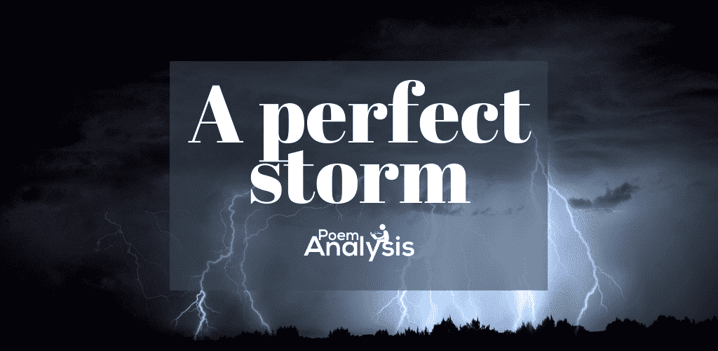 'A perfect storm' meaning Poem Analysis