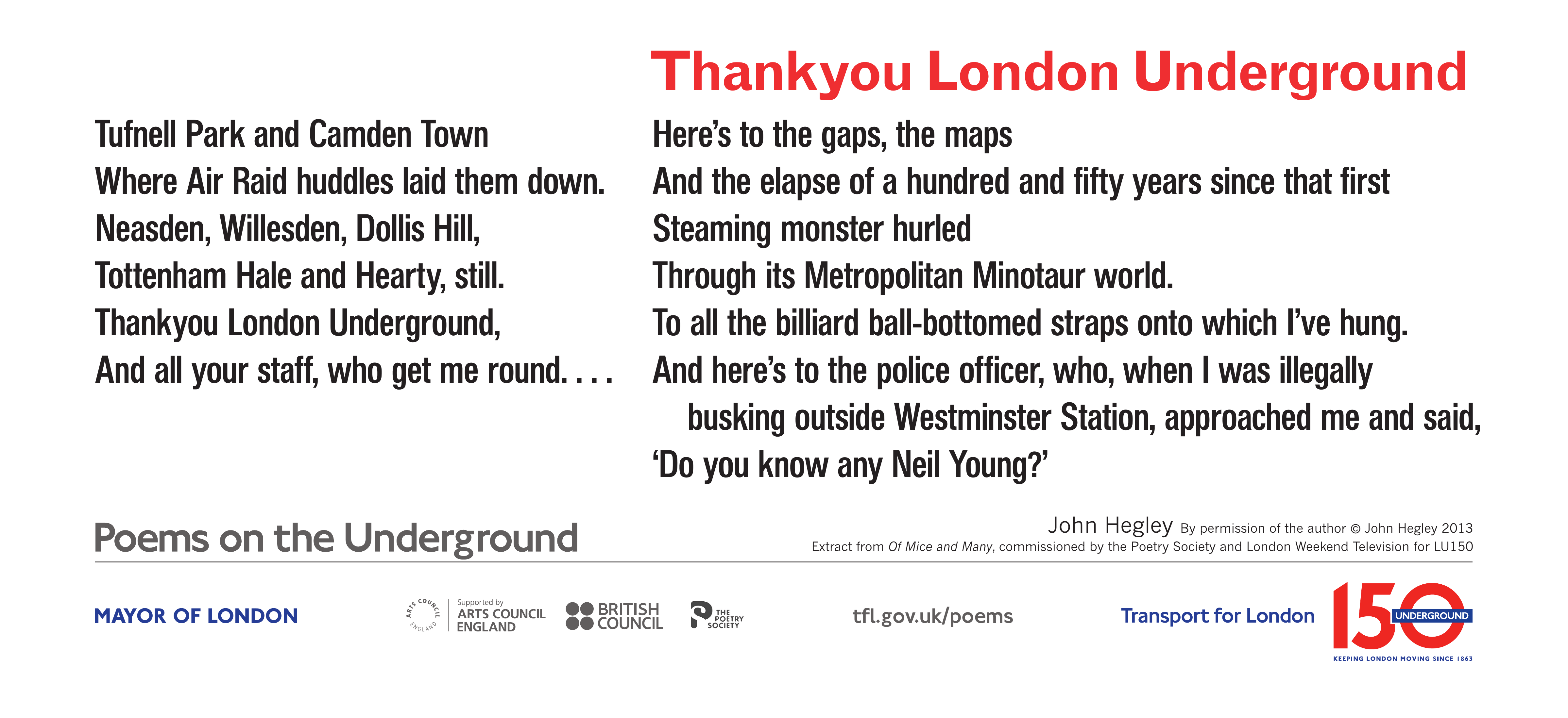 London Poems on the Underground Poems on the Underground