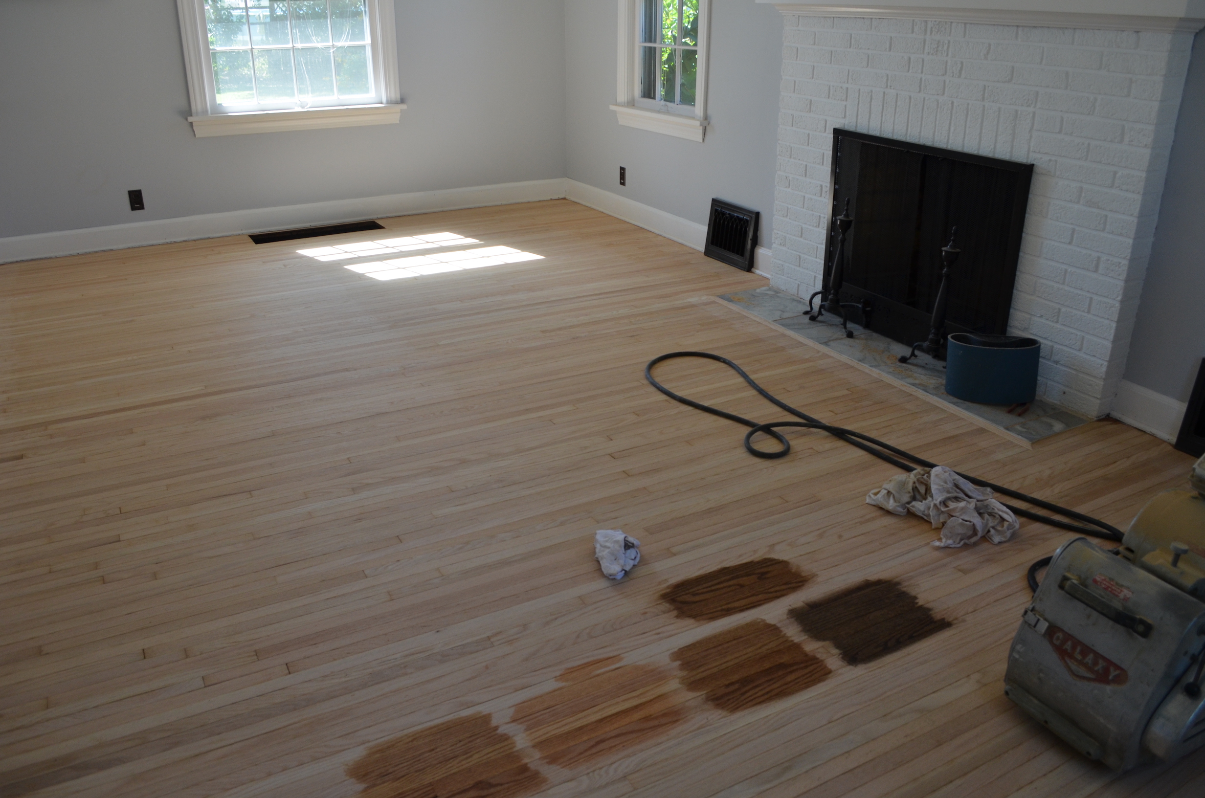 Ugly Floors Be Gone! Refinishing Our Hardwood Floors poeticlaughter