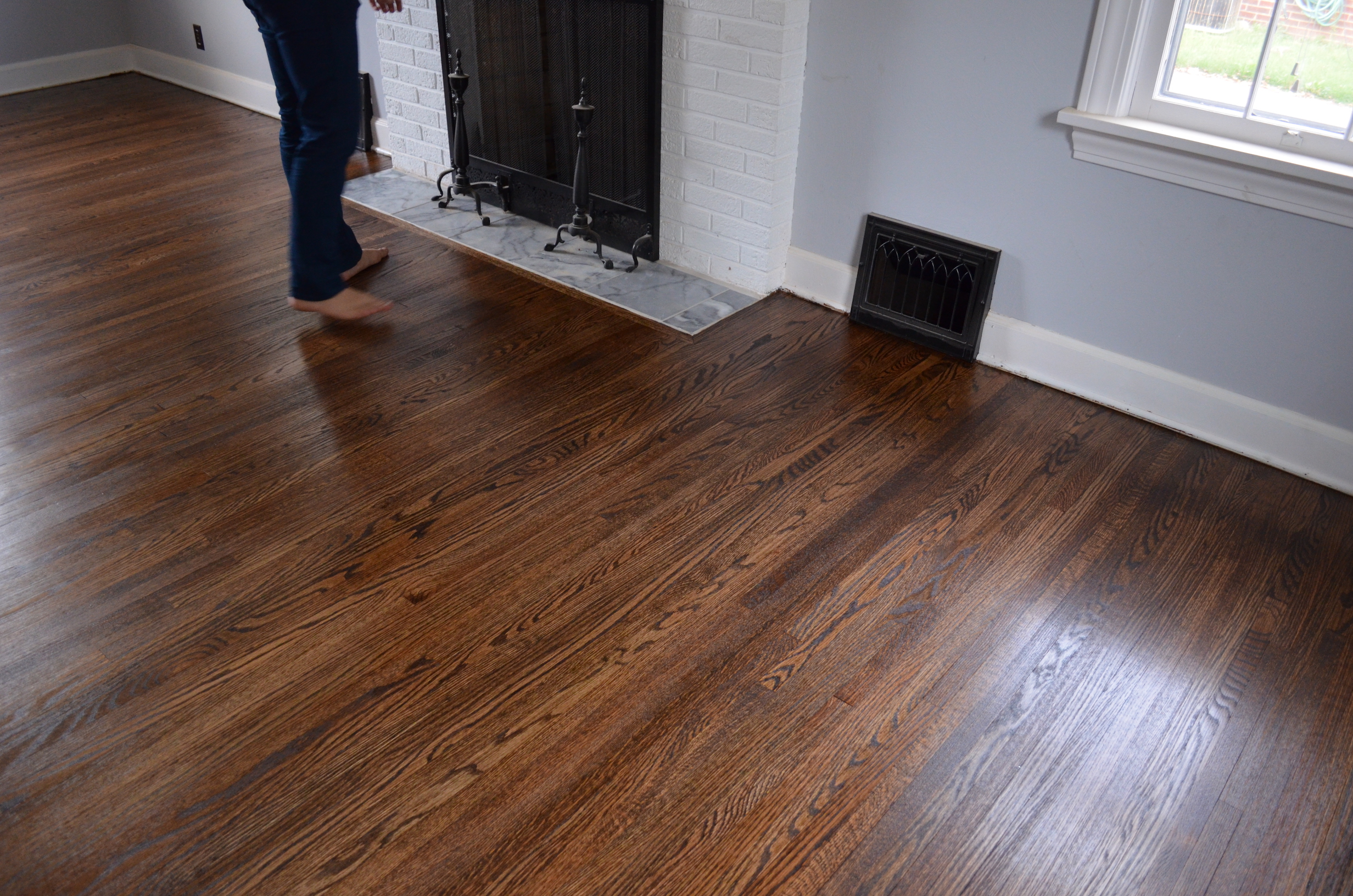 Ugly Floors Be Gone! Refinishing Our Hardwood Floors poeticlaughter