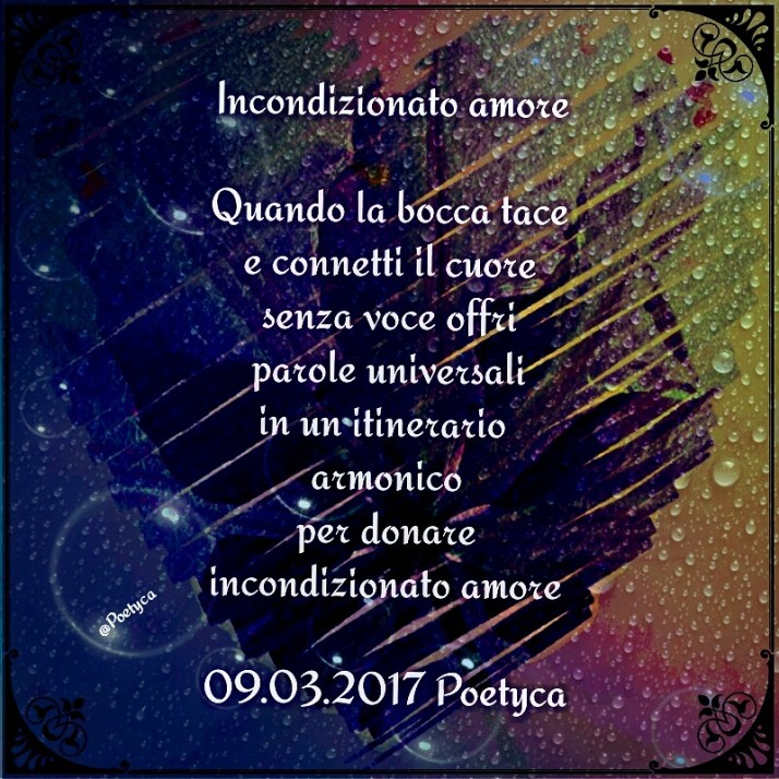 Incondizionato amore tavolozza di vita