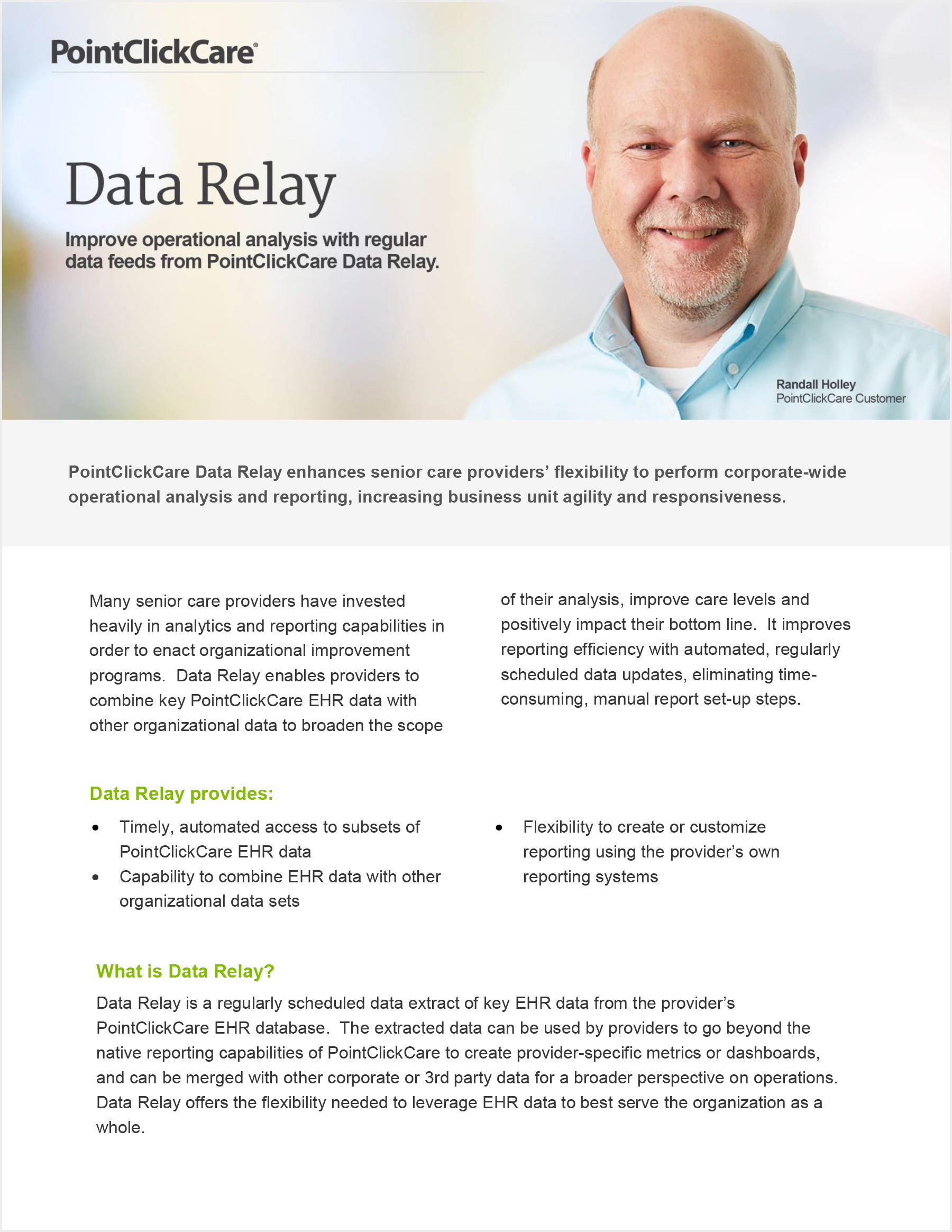 Data Relay Solution Sheet PointClickCare