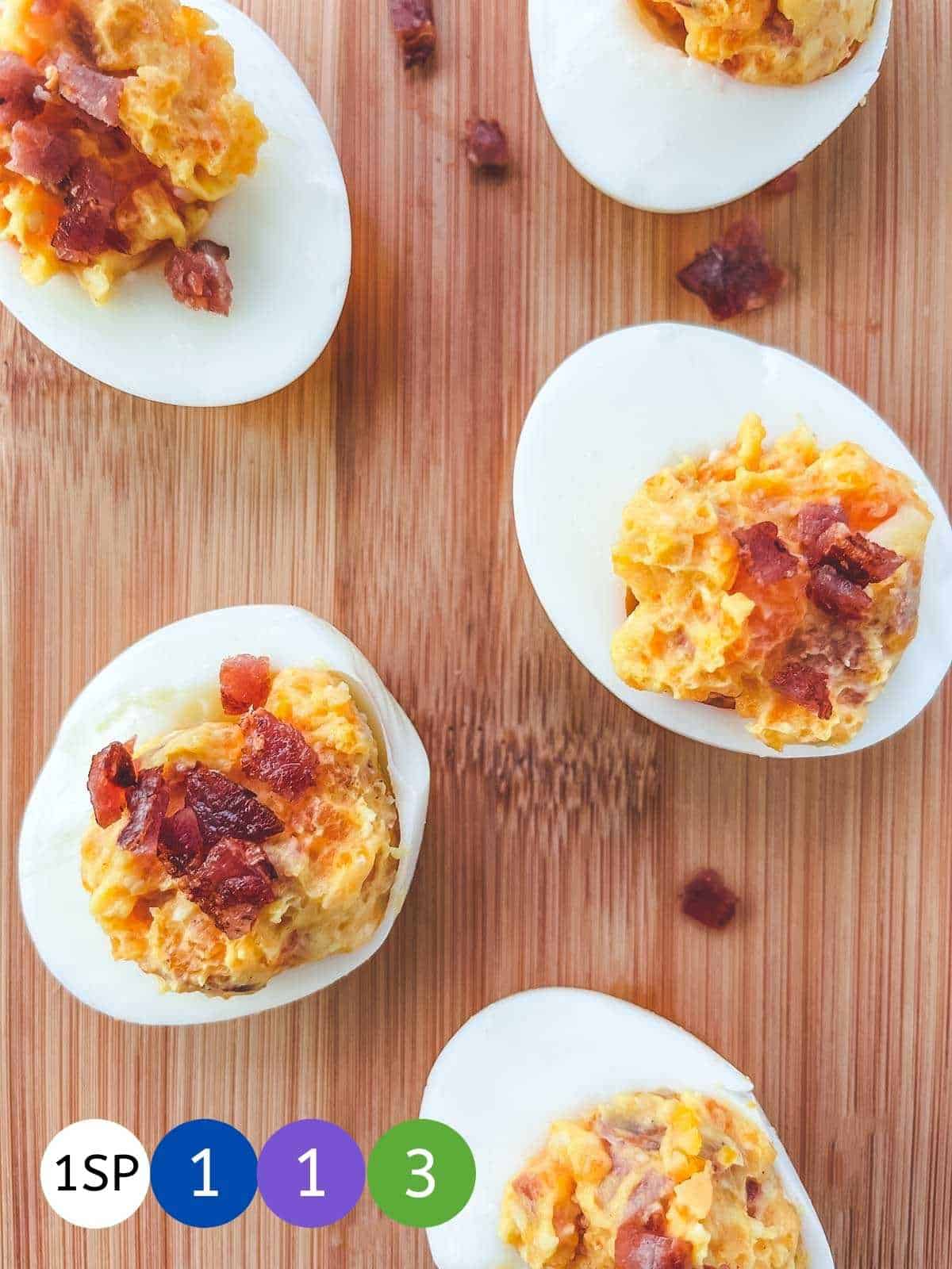 Cheese & Bacon Deviled Eggs Weight Watchers Pointed Kitchen