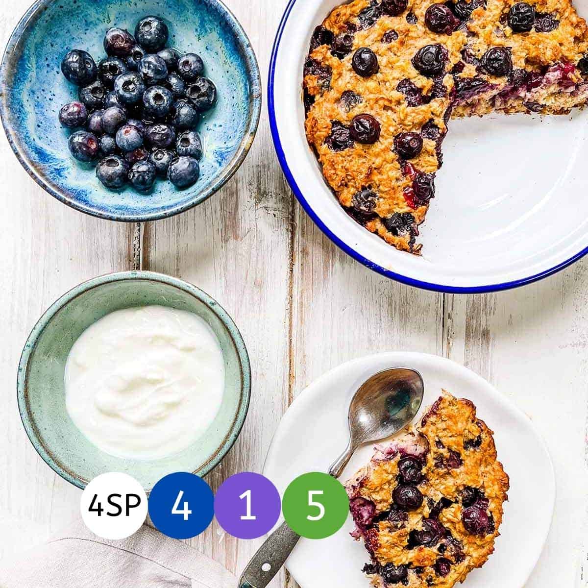 Baked Oatmeal with Blueberries Weight Watchers Pointed Kitchen