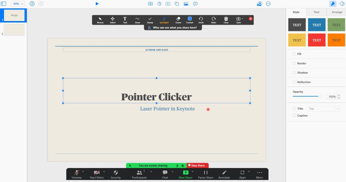 How to Use Keynote Laser Pointer on Mac (& iPhone, iPad