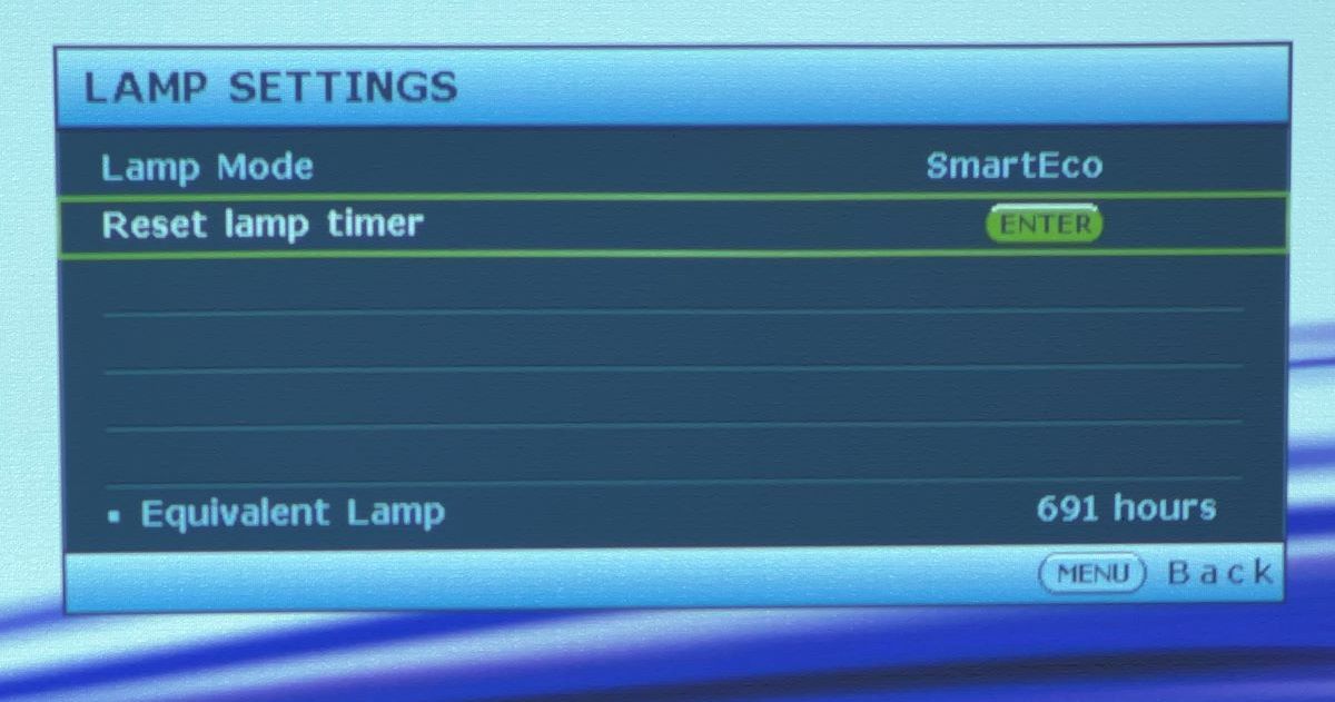 How to Reset BenQ Projector Factory Settings & Lamp Timer