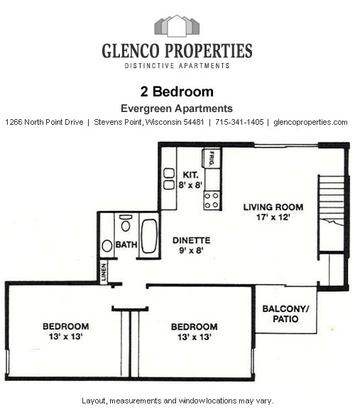 Evergreen Apartments 2 Bedroom
