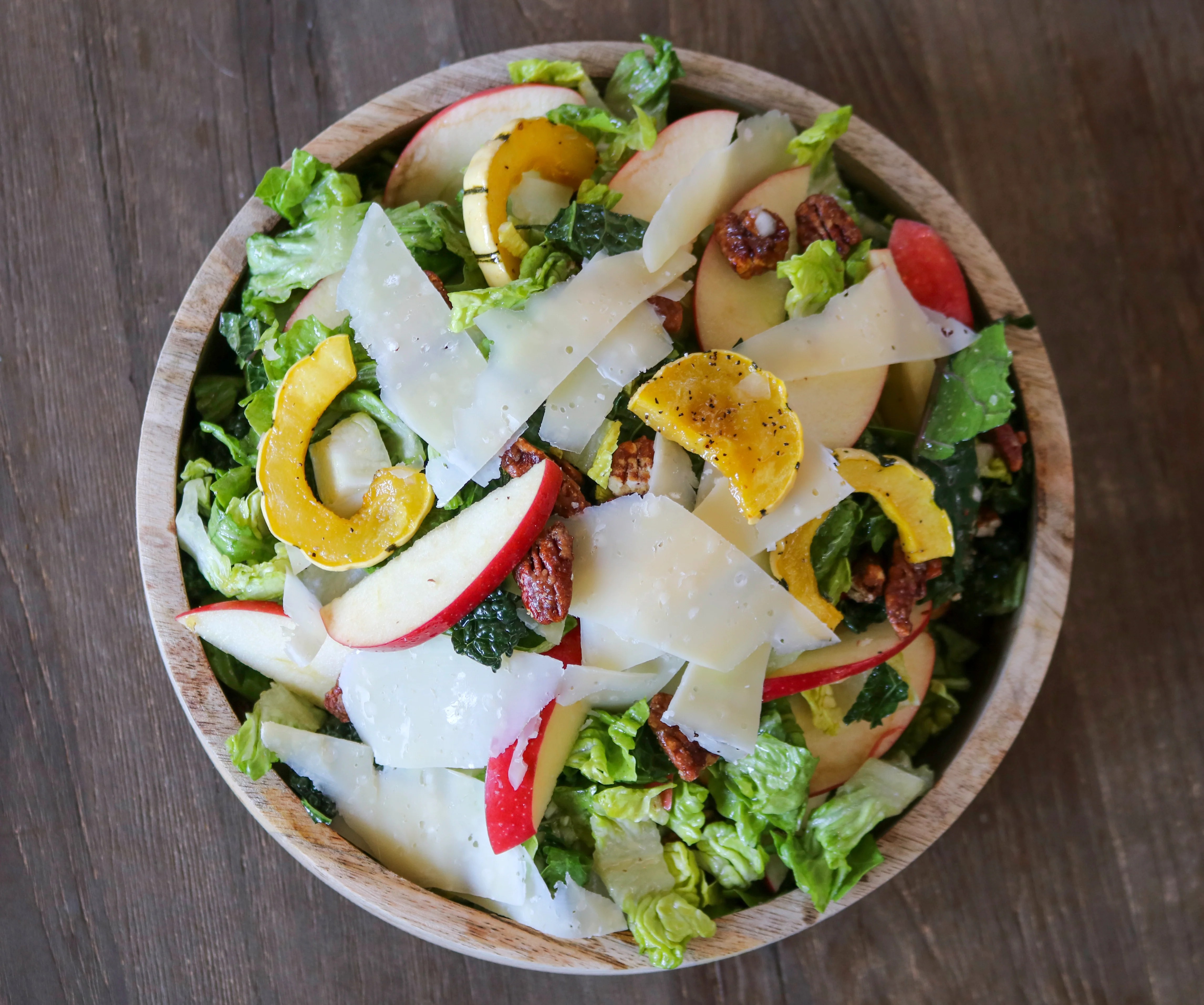 Mixed Greens with Delicata Squash, Maple Vinaigrette & Aged Gouda Point Reyes Farmstead Cheese