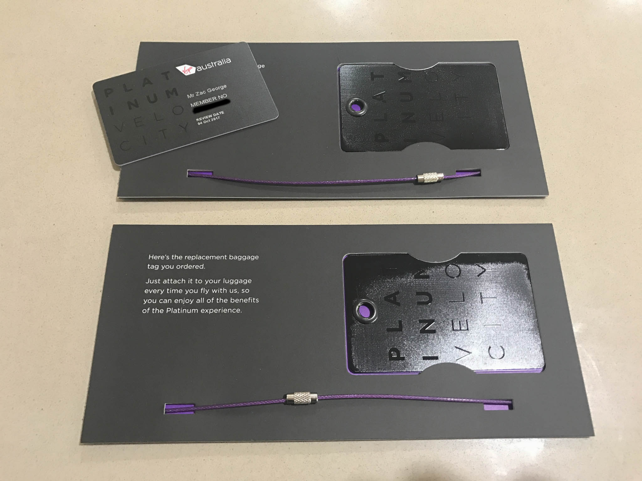 Virgin Australia's New Platinum Card And Bag Tag Design Points From