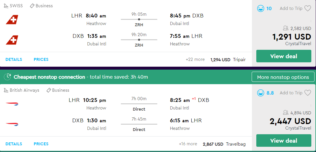 Amazing Flight Deals In and Out of Dubai Points of Arabia