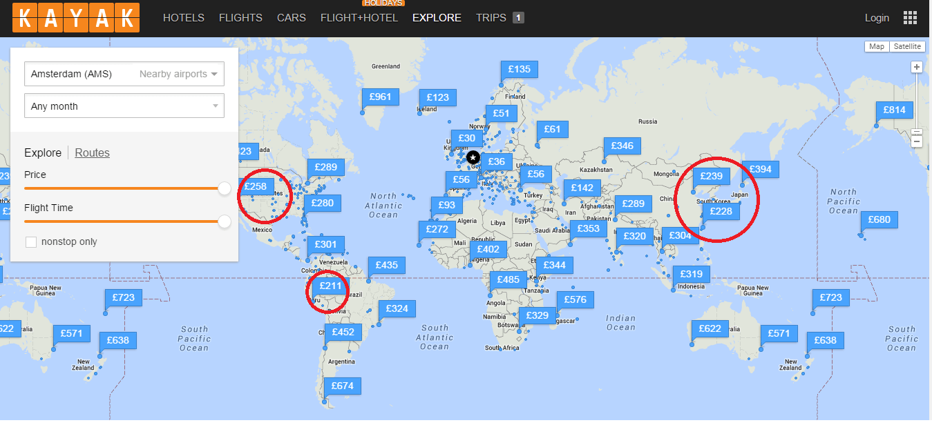 Quicktip Looking for cheapest air fares to anywhere? Try Kayak
