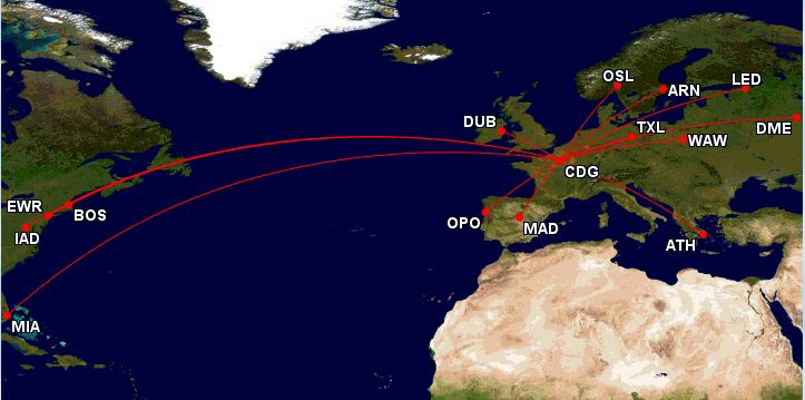 East Coast USA to Europe in Premium Economy with Air France starting
