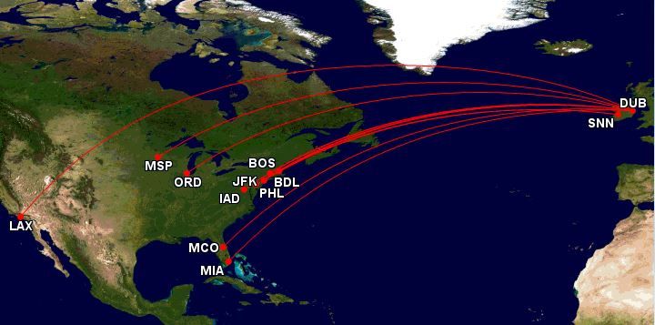 Ireland to North America Nonstop Business Class with Aer Lingus