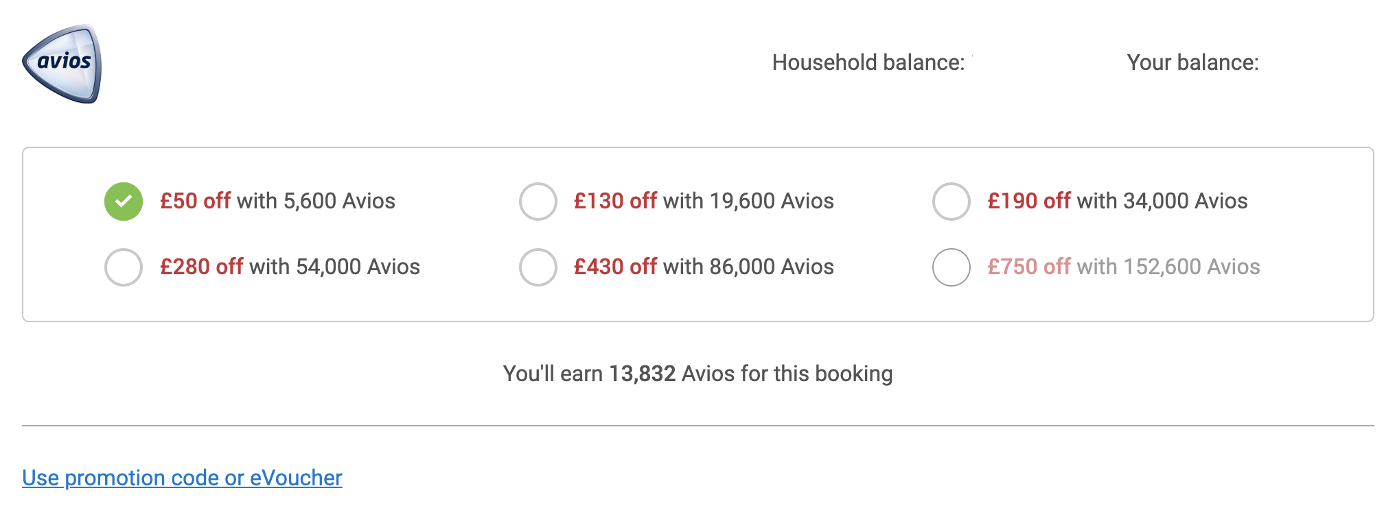 What is the difference between "Part Pay with Avios" and "Avios + Money